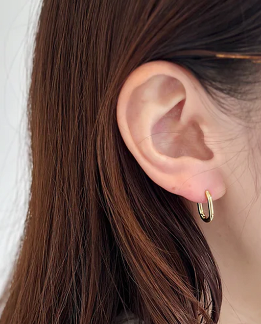 Paperclip Hoop Earrings