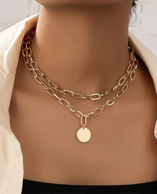 Two-Layered Pendant Necklace