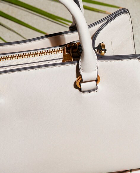 White Warlington Satchel Tote Bag