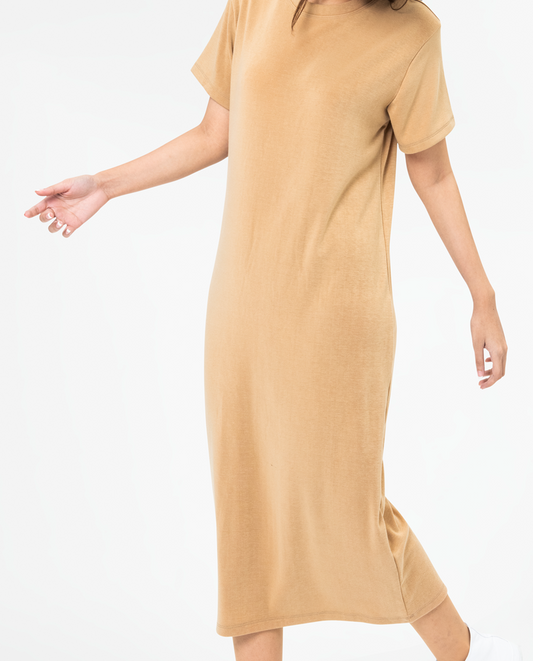 Short Sleeve Midi Dress