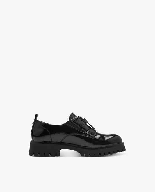 Lace-Up Oxfords Square Toe Flat Platform
