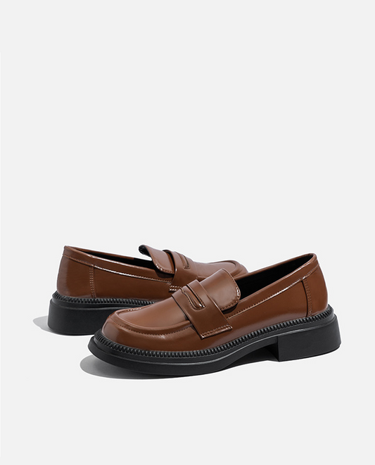 Solid Patent Leather Loafers