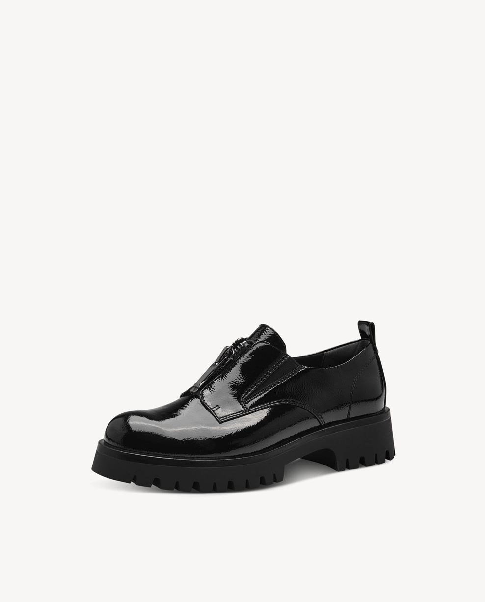 Lace-Up Oxfords Square Toe Flat Platform