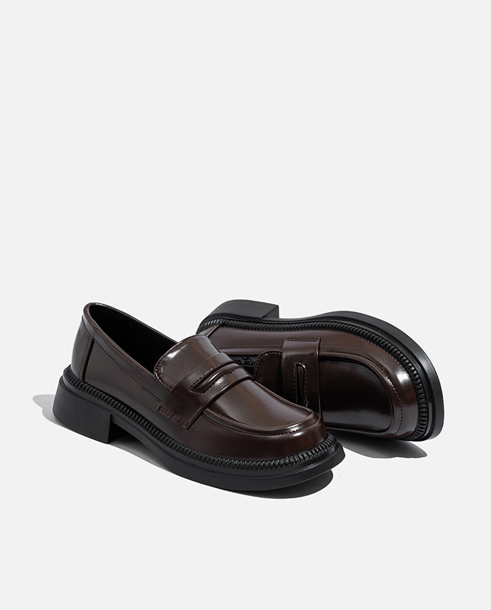 Solid Patent Leather Loafers