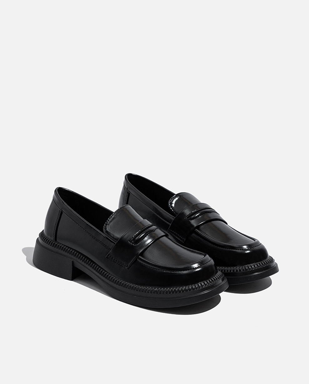 Solid Patent Leather Loafers